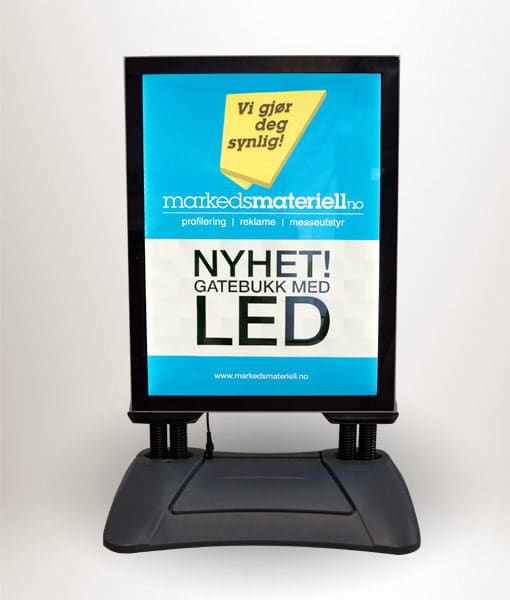 Gatebukk LED med lys (windsign) utebukk oppladbart batteri fra Markedsmateriell