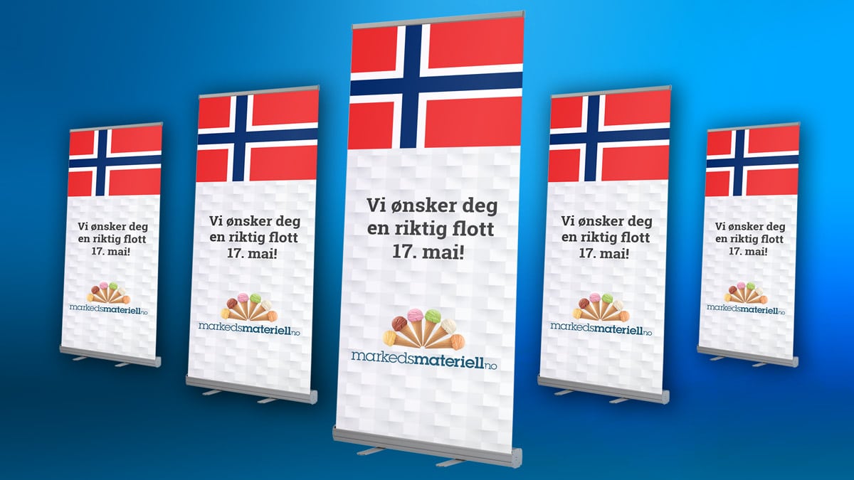 Reklamemateriell til 17. mai og sesong – Markedsmateriell.no