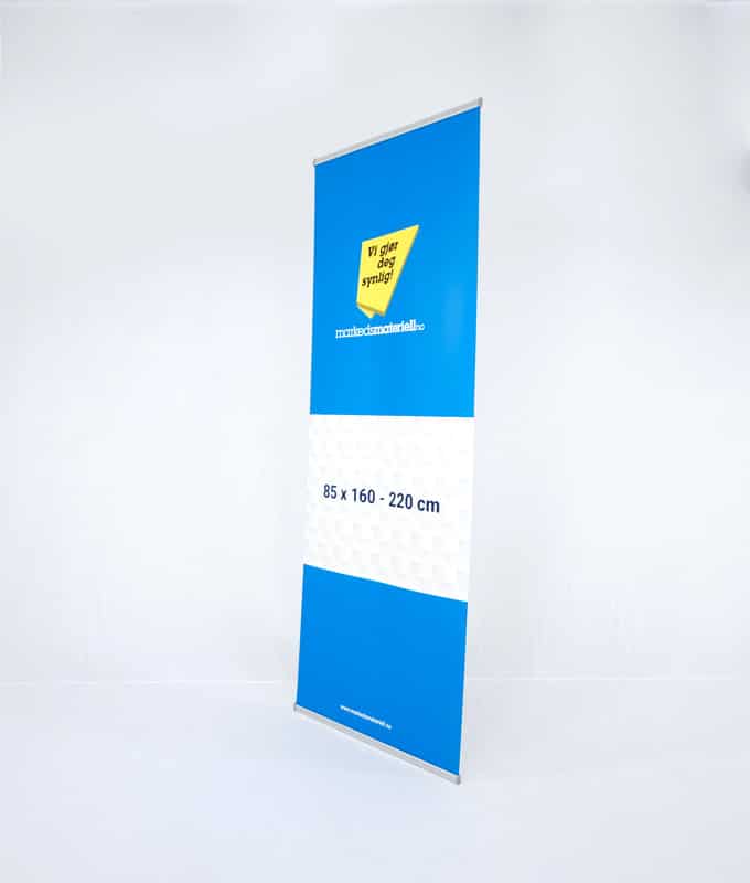 L-Banner Stand roll-up 85x160 85x220 100x160 100x220 fra Markedsmateriell.no