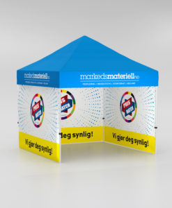 Telt med trykk 3x3 meter, reklametelt fra Markedsmateriell.no