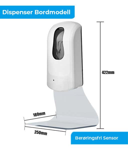 Dispenser Bordmodell mål