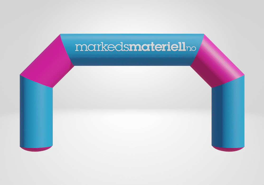 Oppblåsbar målbue og startportal til idrettsevent