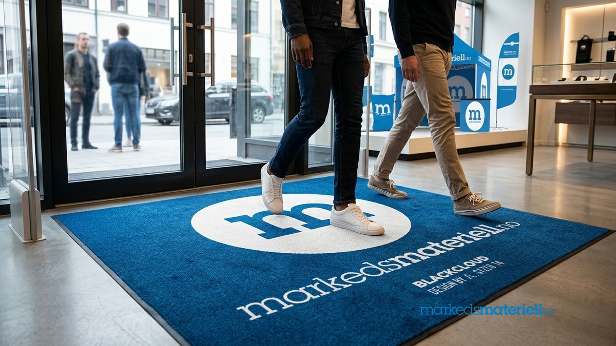 Logomatte til butikk og kjøpesenter — matte med logo og HD-trykk