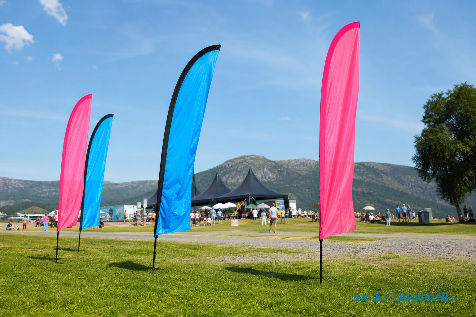Beachflagg rekke